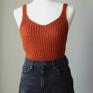 Moon & Madison V-Neck Crochet Tank